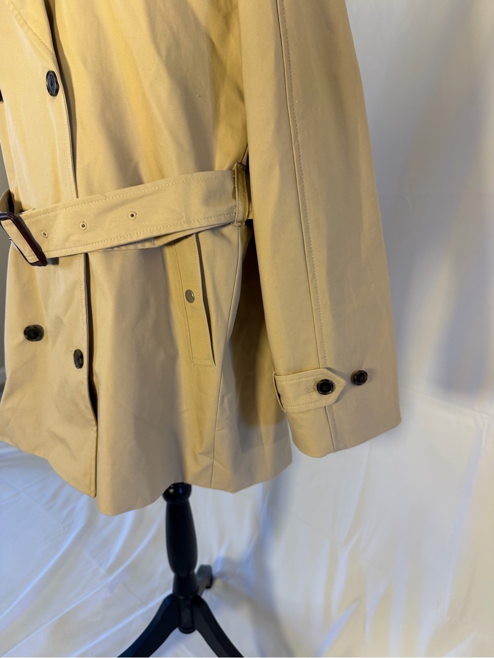 NEW J Crew Short Trench Coat, size XXL. - Picture 6 of 8